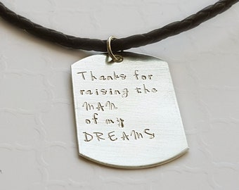 Sterling dog tag necklace