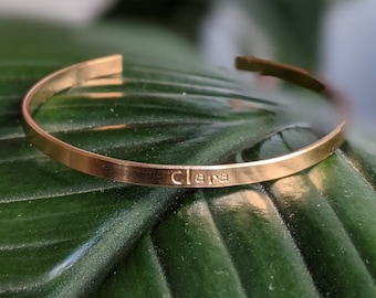 Delicate custom cuff bracelet
