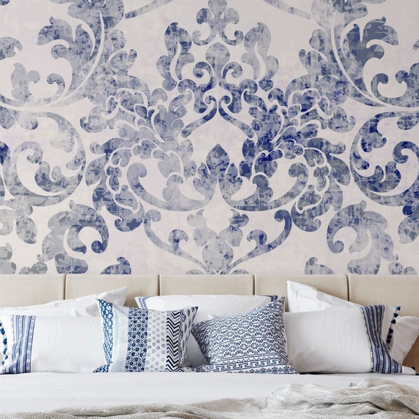 Damask Wallpaper Etsy