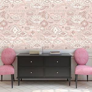 Pastel pink modern wallpaper, self adhesive wallpaper, peel and stick wallpaper, wall decor #550