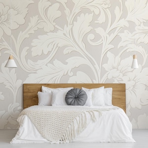 French vintage wallpaper, floral wall decor, wall art, custom wallpaper, peel and stick, self adhesive or regular wallpaper #885