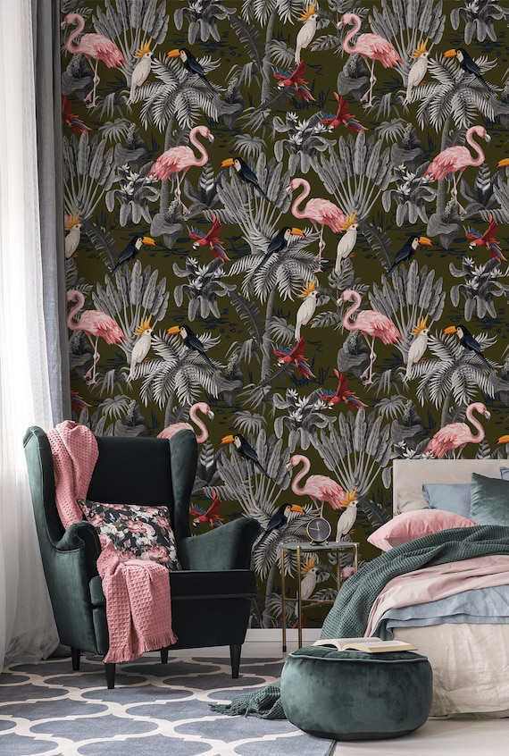 Buy PRINTELLIGENT Pink Flamingo Bird Peel and Stick Wallpaper Self Adhesive  Home Decor Room Kids Room Decor 10  SqFt  16 X 90 Inch Online at Low  Prices in India  Amazonin