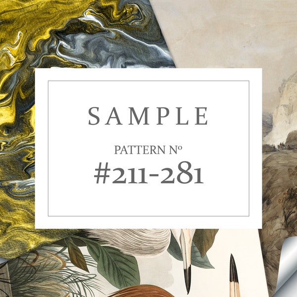 Sample of pattern 211-281, self adhesive wallpaper swatches, vintage removable wallpaper sample, peel and stick