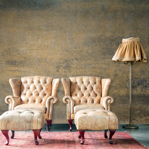 Dark yellow grunge concrete wallpaper, peel and stick, self adhesive or regular wallpaper #633