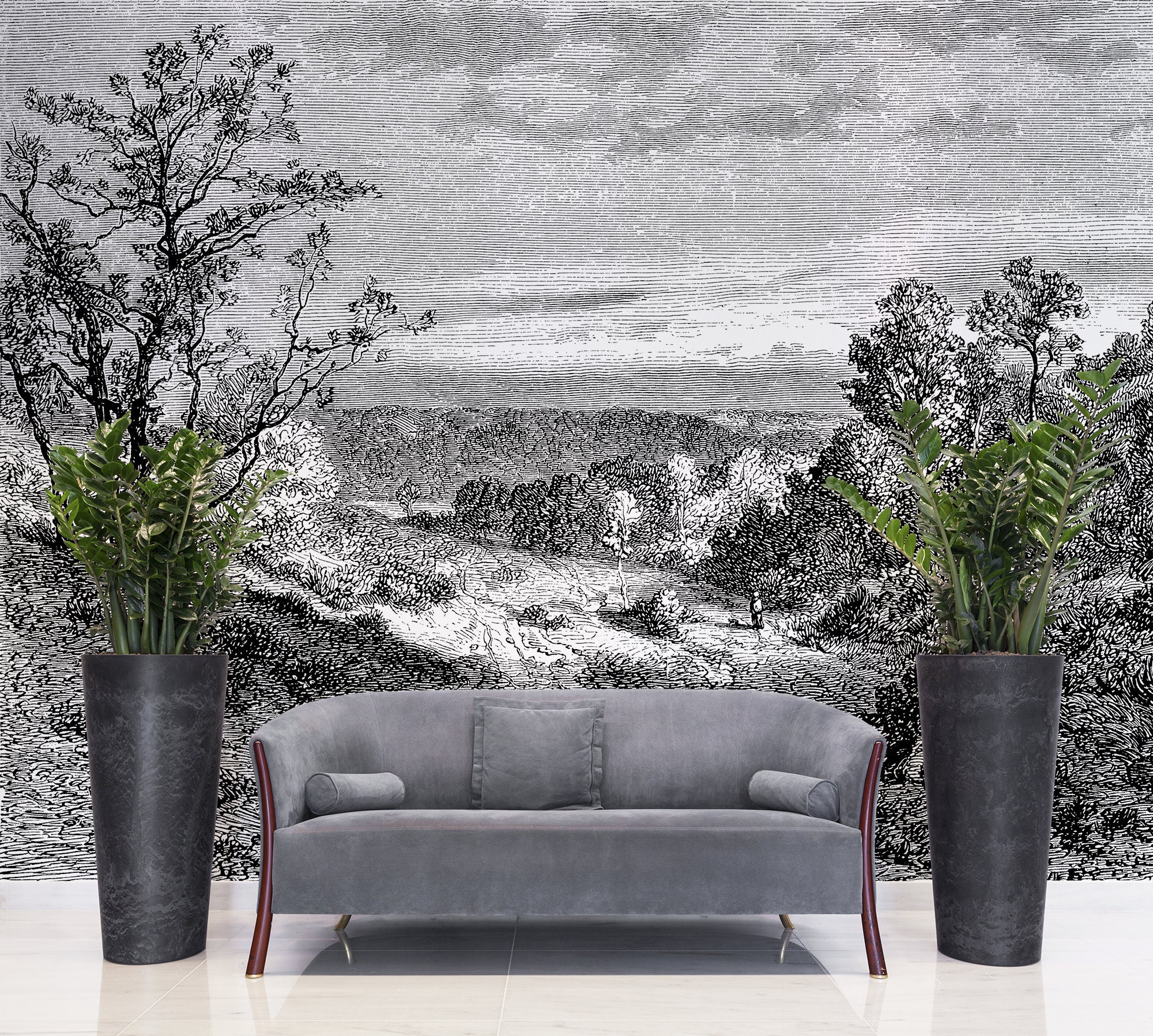 Vivyet Peel and Stick Wall Mural - Retro Continents (Black) 38.6x27.6