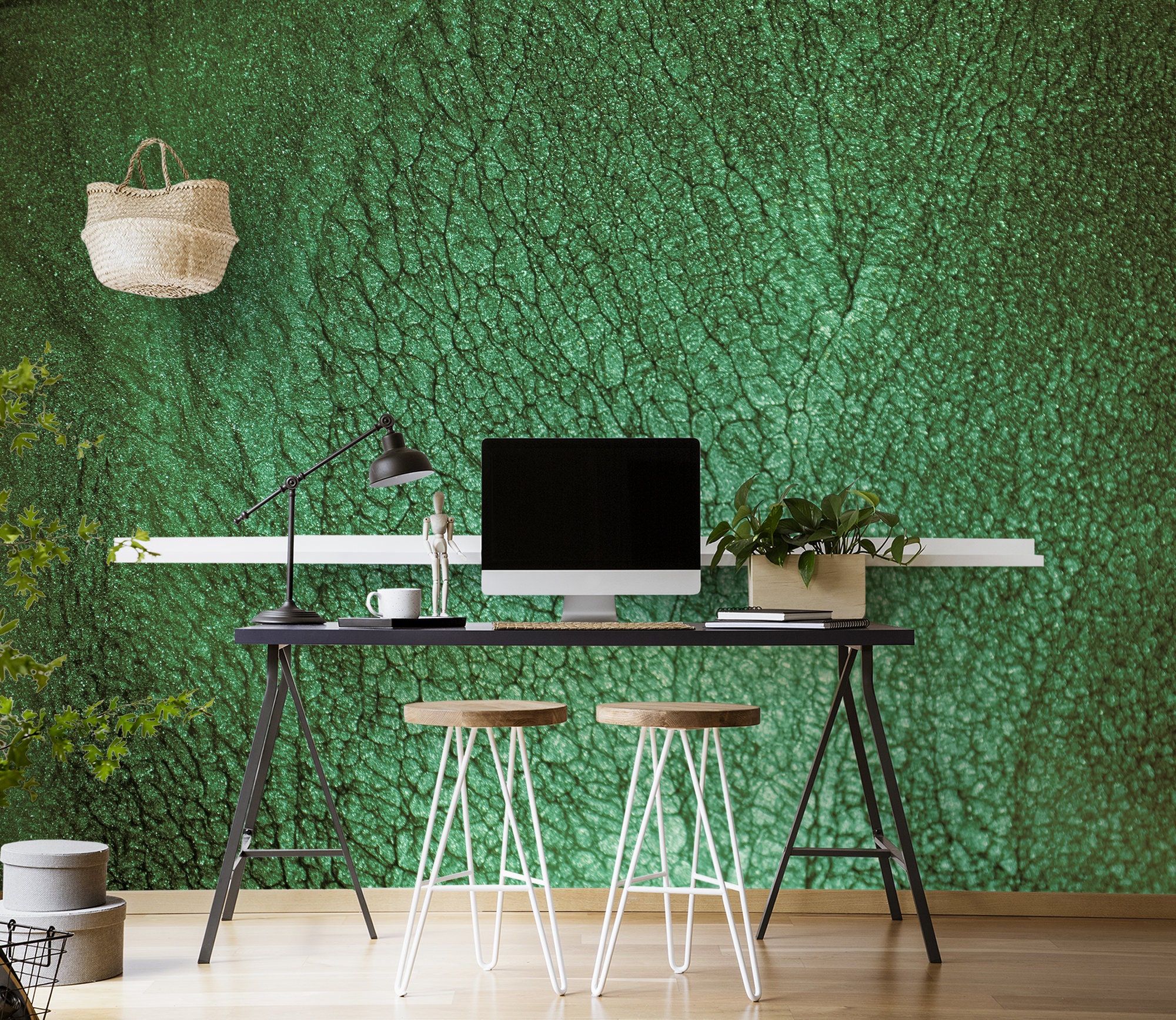 Green Marble Texture Vintage Wall Mural Abstract Wall Art Etsy