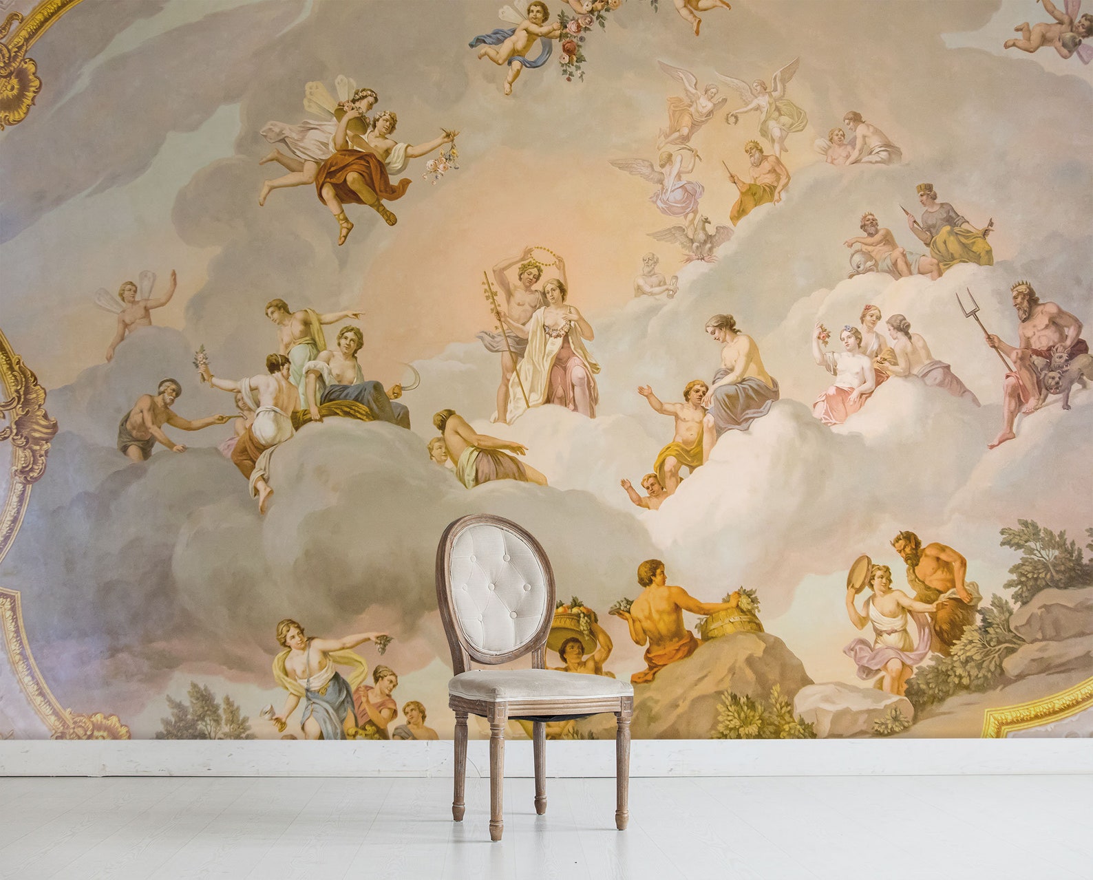 Renaissance Wallpaper, Mythological Scenes, Cloud Wallpaper, Wall Art ...