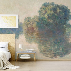 Impressionistic landscape wallpaper, self adhesive, peel and stick wallpaper, removable peel and stick wallpaper #421