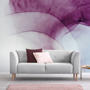 Purple gray marble wallpaper, self adhesive, peel and stick wallpaper, wall decor, removable peel and stick wallpaper #449