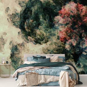 Abstract Painting Self Adhesive Wallpaper, Hand Painted Wall Mural ...