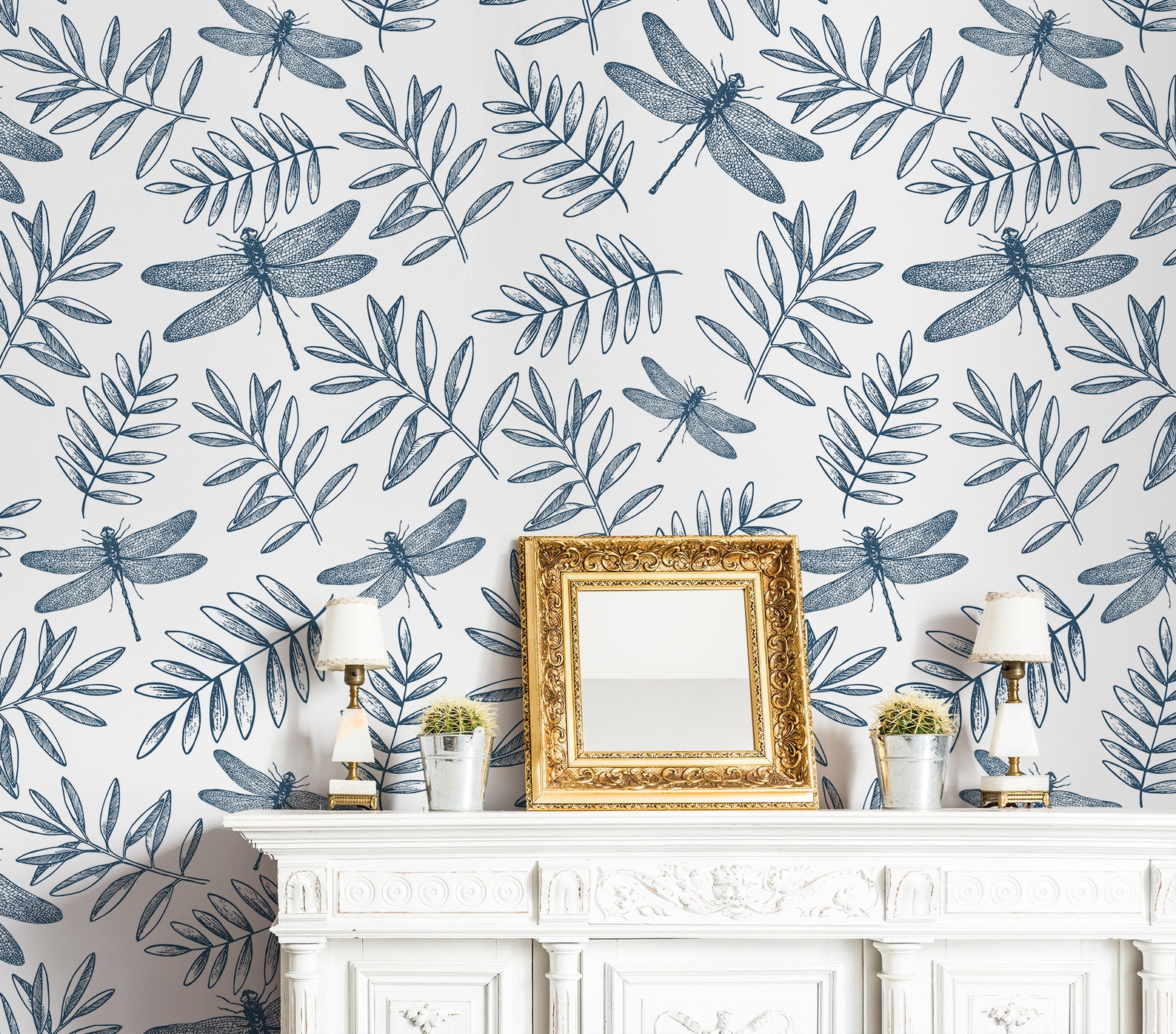 Dragonflies Removable Wallpaper Peel and Stick Vintage - Etsy