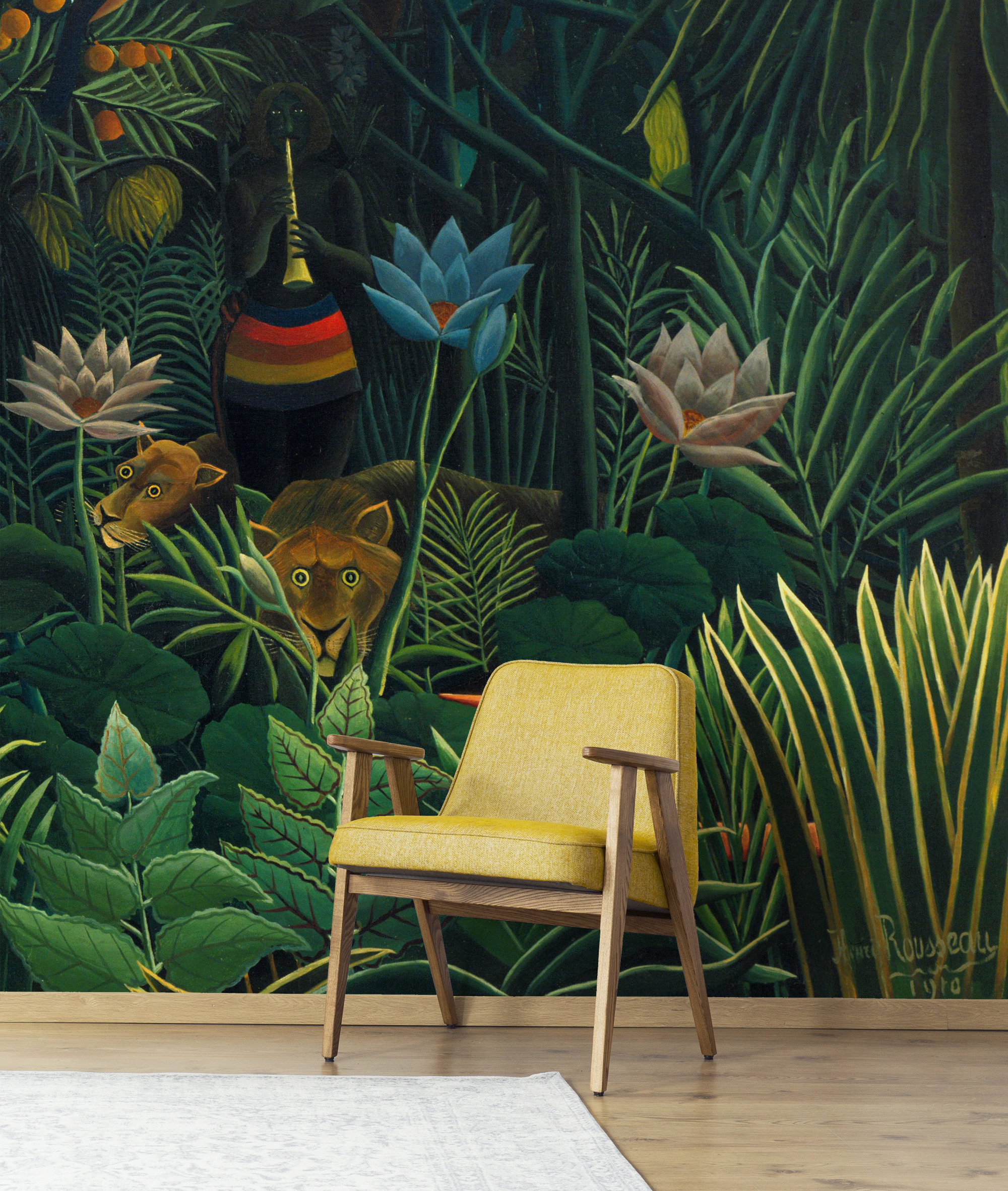 The Dream Wallpaper Inspired by Henri Rousseau Tropical - Etsy Australia