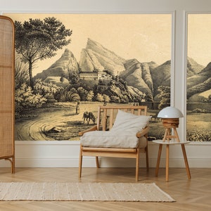 South America landscape wall mural, self adhesive, peel and stick wallpaper, wall decor, removable peel and stick wallpaper #401