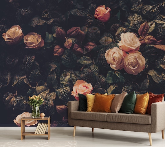 Dark Floral Wallpaper Vintage Wallpaper Self Adhesive Wall - Etsy Ireland Dark Floral Wallpaper Vintage Wallpaper Self Adhesive Wall - Etsy Ireland