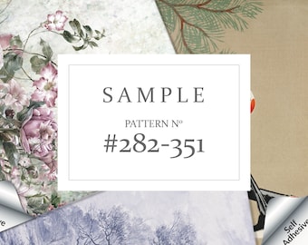 Sample of pattern 282-351, self adhesive wallpaper swatches, vintage removable wallpaper sample, peel and stick