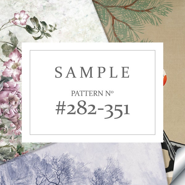 Sample of pattern 282-351, self adhesive wallpaper swatches, vintage removable wallpaper sample, peel and stick