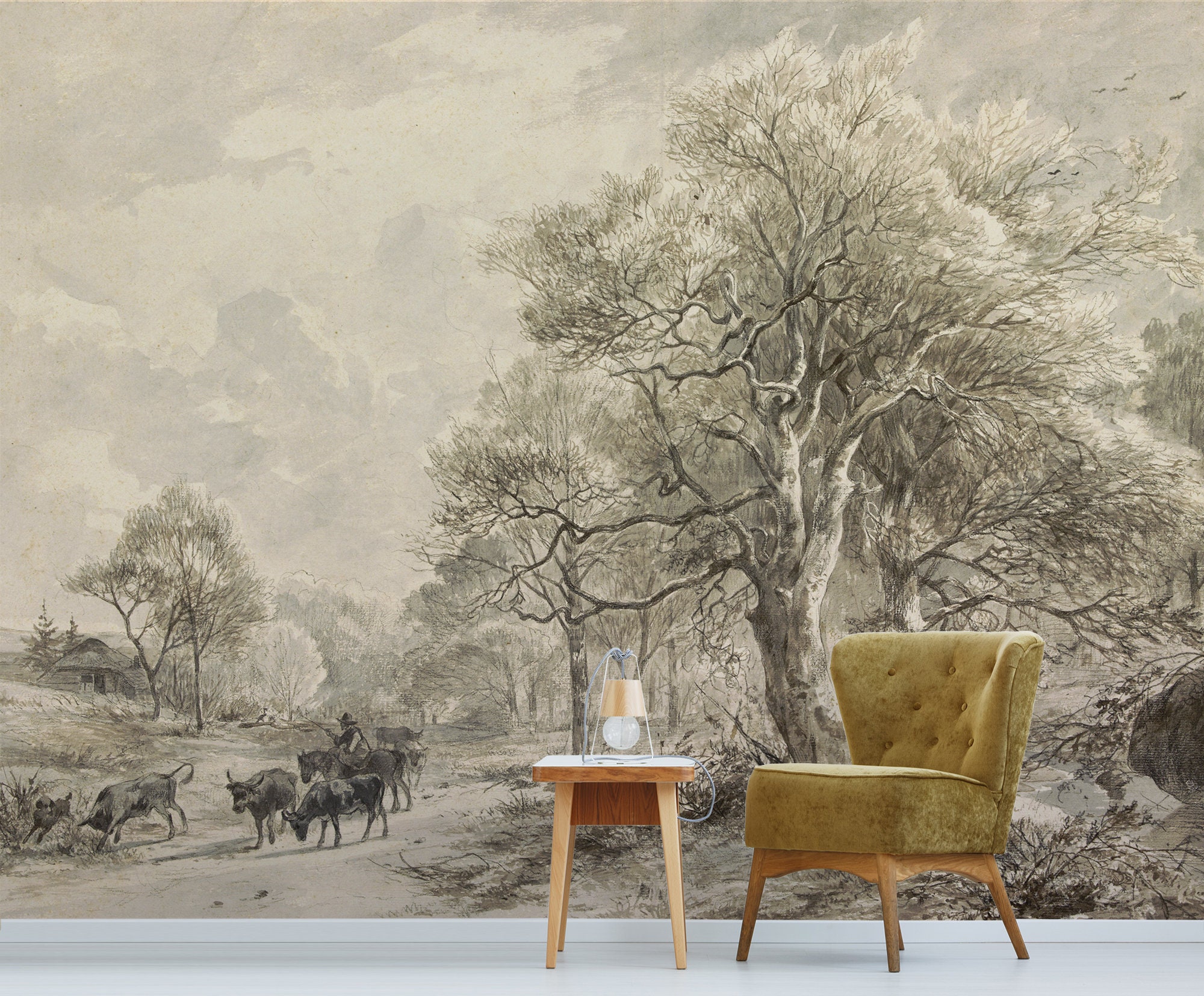 25 Scenic Landscape Wallpaper Murals Beautiful Vintage Art and Realistic  Nature  Abbotts At Home