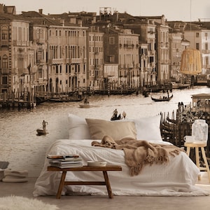 Venice wallpaper mural, peel and stick photo wallpaper, wall art, vintage removable wallpaper, self adhesive wallpaper, home decor #93