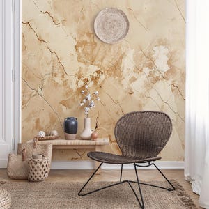 Cream concrete wallpaper, vintage cement home decor, custom wallpaper, peel and stick, self adhesive or regular wallpaper #857