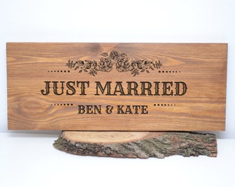 Wedding gift, personalized name sign, custom engraved wood sign in vintage style, rustic wall decor, family name sign, home decor
