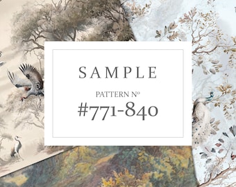 Sample of pattern 771-840, self adhesive or traditional wallpaper swatches, vintage wallpaper sample, peel and stick or vinyl non-stick