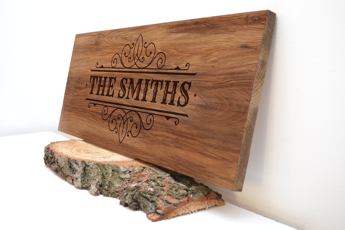 Rustic Engraved Sign Personalized Family Sign, Rustic Engraved Wood Sign in Vintage Style ...