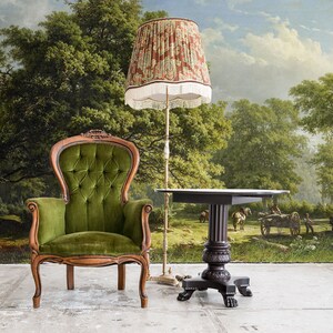 Green nature landscape wallpaper, self adhesive, peel and stick wallpaper, removable peel and stick wallpaper #422