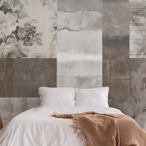 Old wall removable wallpaper, peel and stick wall mural, temporary retro wallpaper, vintage home decor #154