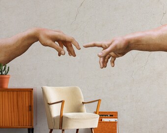 Creation of Adam theme wallpaper, vintage art wallpaper, wall art, self adhesive, peel and stick, removable or regular wallpaper #740