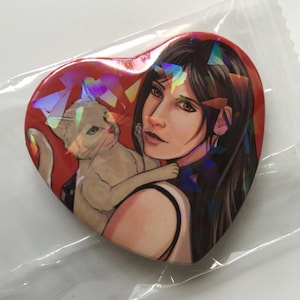 Holo Herz Knöpfe - Tifa