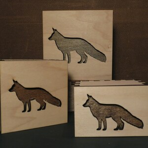 Fox Wooden Box, Spirit Animal, Totem Animal, Power Animal, Fox Spirit Animal, Jewelry Box, Keepsakes, Gift Box, Decor, Desk Accessory image 8