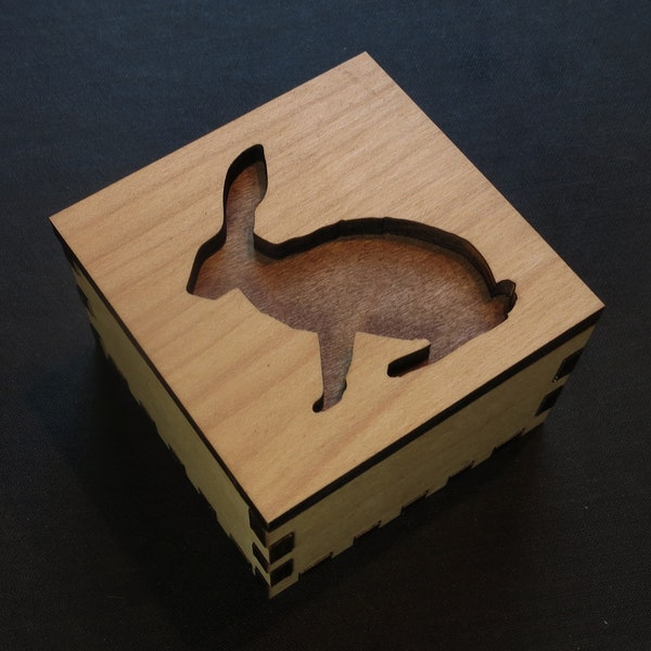 Rabbit Wooden Box, Spirit Animal, Totem Animal, Power Animal, Rabbit Spirit Animal, Jewelry Box, Keepsakes, Gift Box, Decor, Desk Accessory