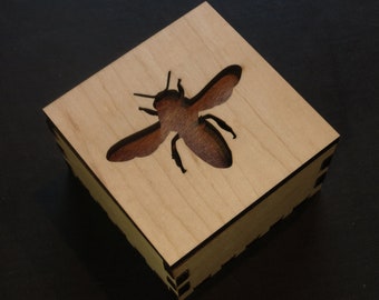 Bee Wooden Box, Spirit Animal, Totem Animal, Power Animal, Bee Spirit Animal, Jewelry Box, Keepsakes, Gift Box, Decor, Desk Accessory