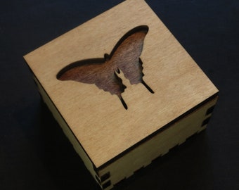 Butterfly Wooden Box, Spirit Animal, Totem Animal, Power Animal, Butterfly Spirit Animal, Jewelry Box, Keepsakes, Gift Box, Decor