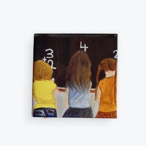 School Days, Art Tile Ceramic, Wall Tile, painting, decorative wall hanging