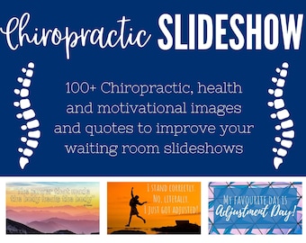 100+ Chiropractic Slideshow / Presentation Quote Posts Chiropractor Waiting Room Slideshow Chiro Digital Workshop Social Media Spinal