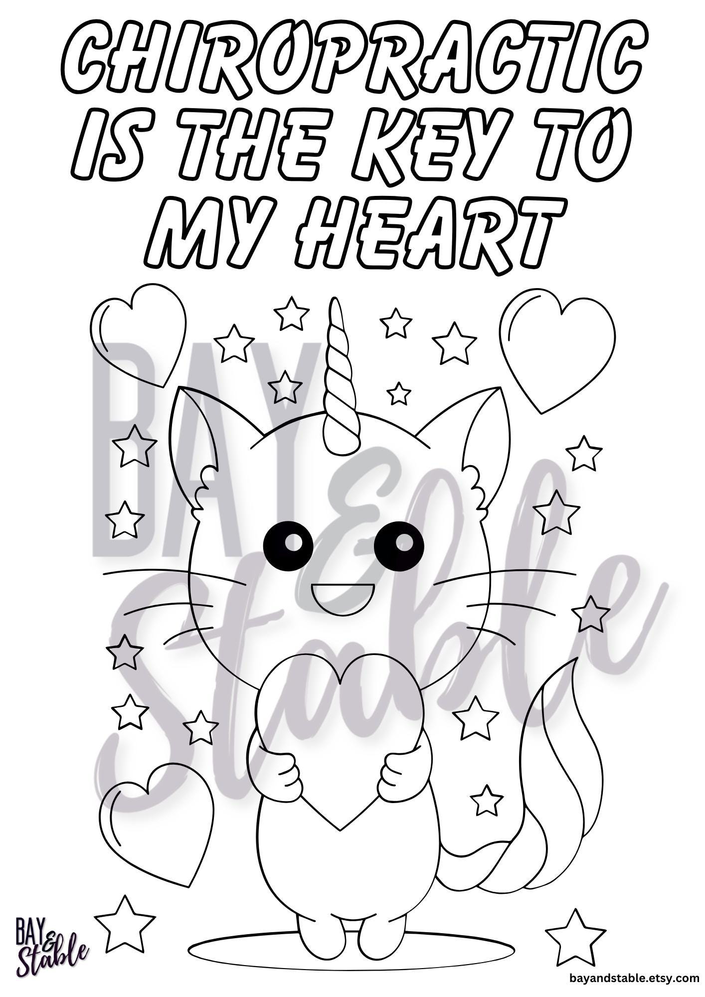 Chiropractic St Valentine's Day Colouring Pages, Chiropractor ...