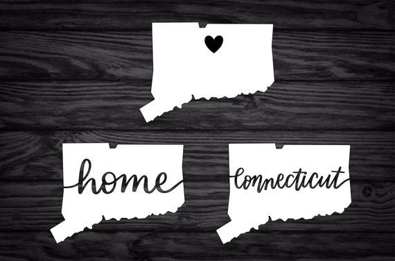 State Of Connecticut Home Heart Vinyl Decal Sticker 75208 