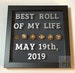 Customizable Best Roll Of My Life Anniversary Shadow Box/Dungeons and Dragons Gift/Role Playing/DND Accessory/Nerdy Gift/Anniversary/Dice 