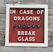 DND In Case Of Dragon Break Glass Shadow Box/Prebuilt Box/Funny Gift/DND Accessories/Role Playing Game/Dice