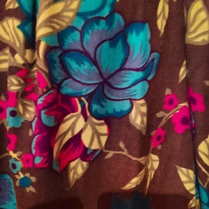 Vintage, brown, floral scarf