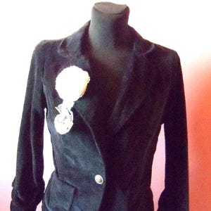 A vintage,black, velvet, New look jacket/ size S /M ,38 ( EU ) / 10 ( UK )