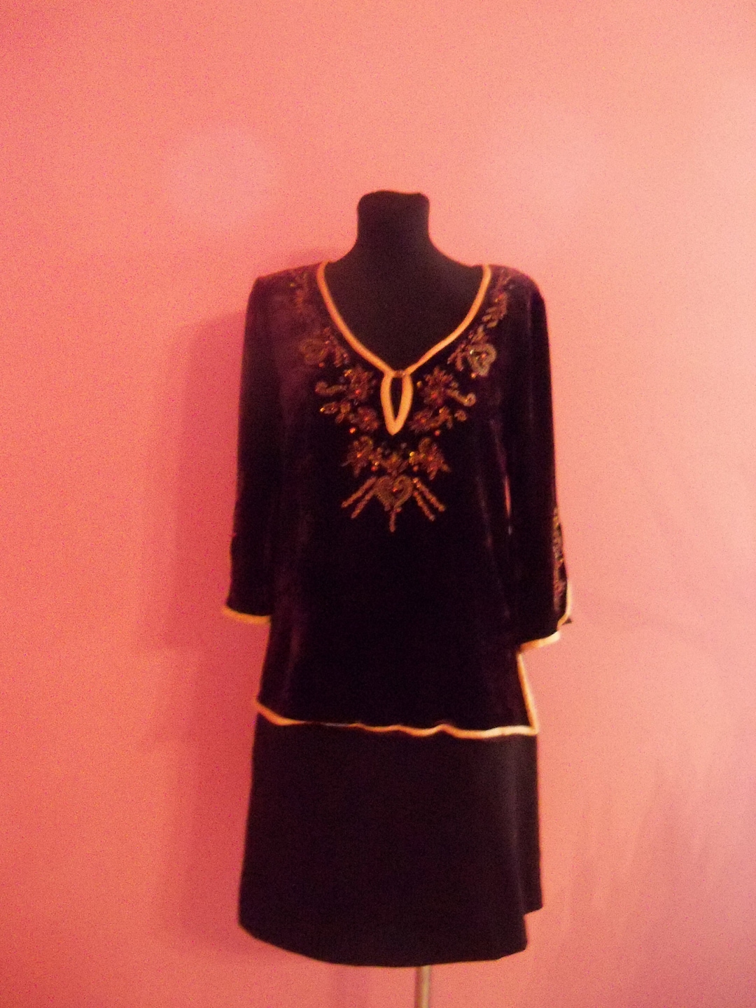 Classic Karen Millen Tiered Sheer Blouse UK8 Black JB006 main image 0