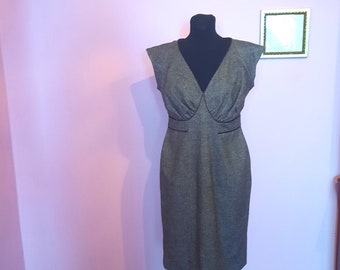 Een vintage, bruin wollen sarafan van Bravissimo merk / Maat S / 38 / (EU) / 10 (UK)