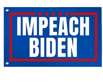 Impeach Biden 3'X5' Ft Flag for Anti Biden Supporters | Biden Sucks Flag with Grommets for House, Truck or Boat, Anti Joe Biden Flag