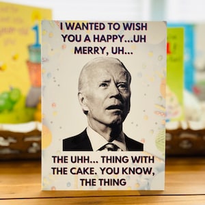 Funny Joe Biden Birthday Card |  Let’s Go Brandon Birthday Card | Hilarious Biden Political Gag Gift for Bday