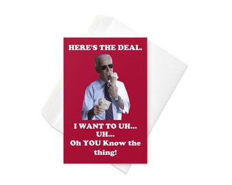 Funny Joe Biden Valentine's Day Card for Loved Ones | Uh Uh Biden Valentines Card for Conservatives