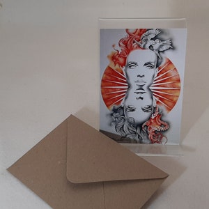 Cartolina Cosmic Soul di Francesco Jacobello + Busta bianca marrone riciclata
