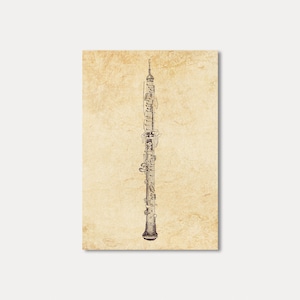 Hautbois Pointillisme Carte postale DIN A6