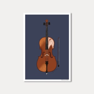 Tarjeta postal para violonchelo ILLust DIN A6